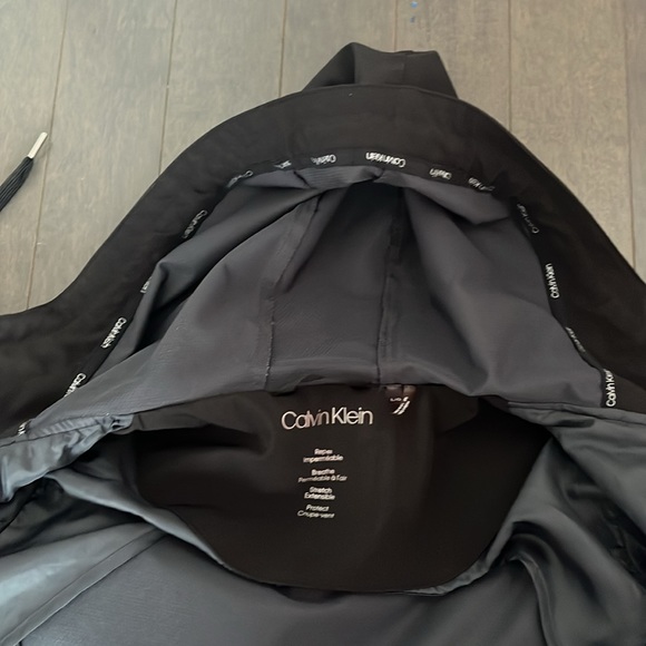 Calvin Klein Long Rain Jacket Womens Black (Size L) - Picture 2 of 7